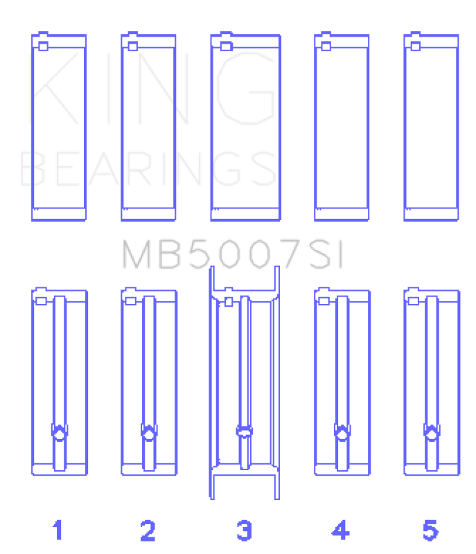 King Engine Bearings G.M.C. Saturn (Size +0.25mm) Main Bearing Set Bearings King Engine Bearings