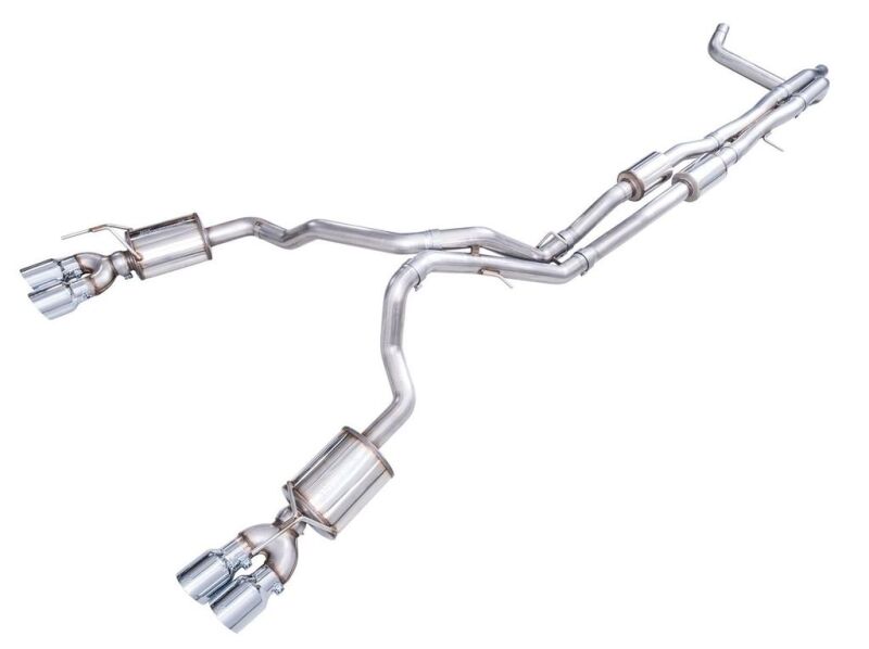AWE 2021+ Chevy Tahoe/GM Yukon 6.2L 0FG Edition Cat Back Exhaust - Quad Chrome Silver Tips Catback AWE Tuning