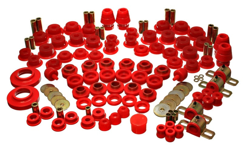 Energy Suspension 07-11 Jeep JK 2dr Red Hyper-Flex Master Bushing Set Bushing Kits Energy Suspension