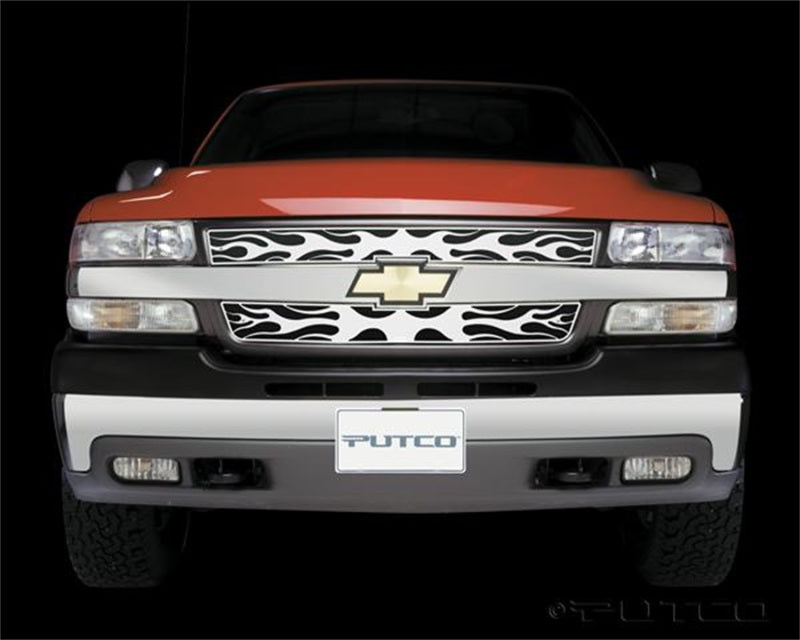 Putco 01-02 Chevrolet Silverado HD Flaming Inferno Stainless Steel Grille Grilles Putco