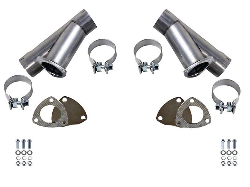 Granatelli 3.0in Stainless Steel Manual Dual Exhaust Cutout Kit w/Slip Fit & Band Clamp Exhaust Cutouts Granatelli Motor Sports
