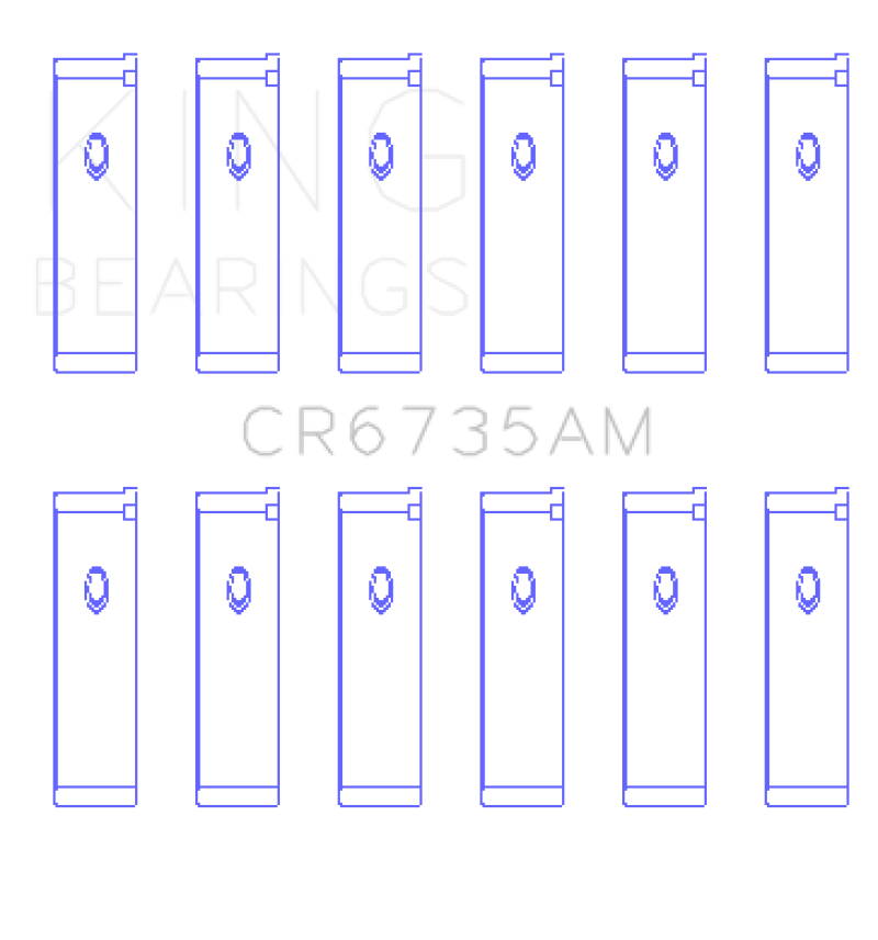 King Engine Bearings Mitsubishi 6G74 3000GT/Dodge Stealth (Size 0.75) Performance Rod Bearing Set Bearings King Engine Bearings