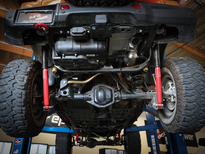 aFe 20-21 Jeep Wrangler (JL) Large Bore-HD 3 IN 304 Stainless Steel DPF-Back Hi-Tuck Exhaust System DPF Back aFe