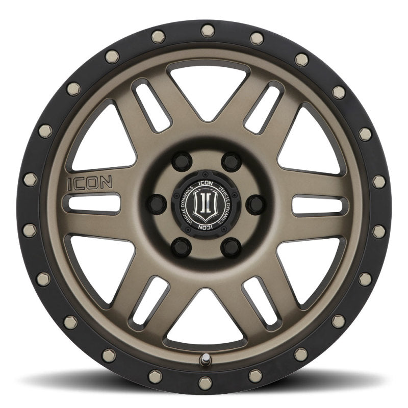 ICON Six Speed 17x8.5 6x5.5 25mm Offset 5.75in BS 108.1mm Bore Bronze Wheel Wheels - Cast ICON
