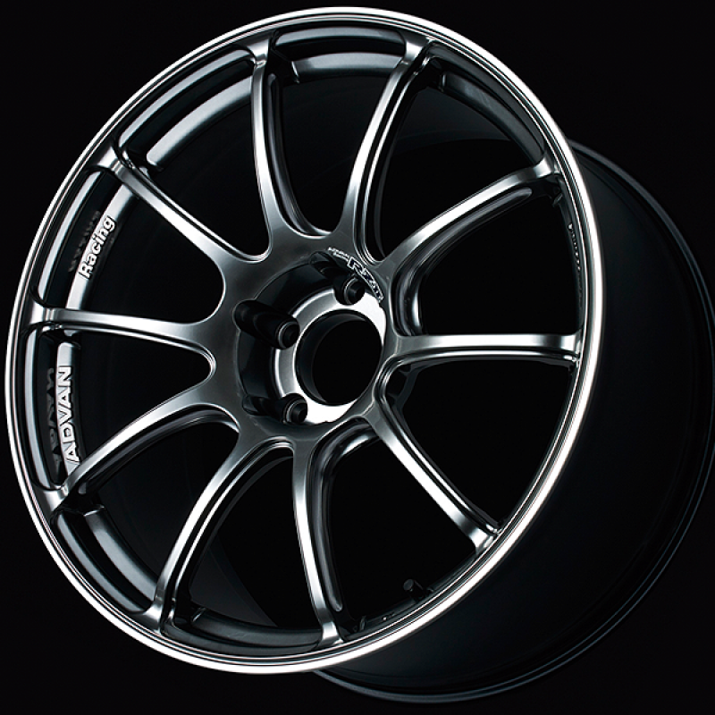 Advan RZII 17x8.0 / +45 Offset / 5x114.3 / 73mm Bore / Racing Hyper Black and Ring Wheels - Cast Advan