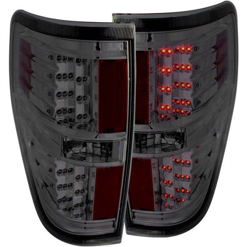 ANZO 2009-2014 Ford F-150 LED Taillights Smoke Tail Lights ANZO