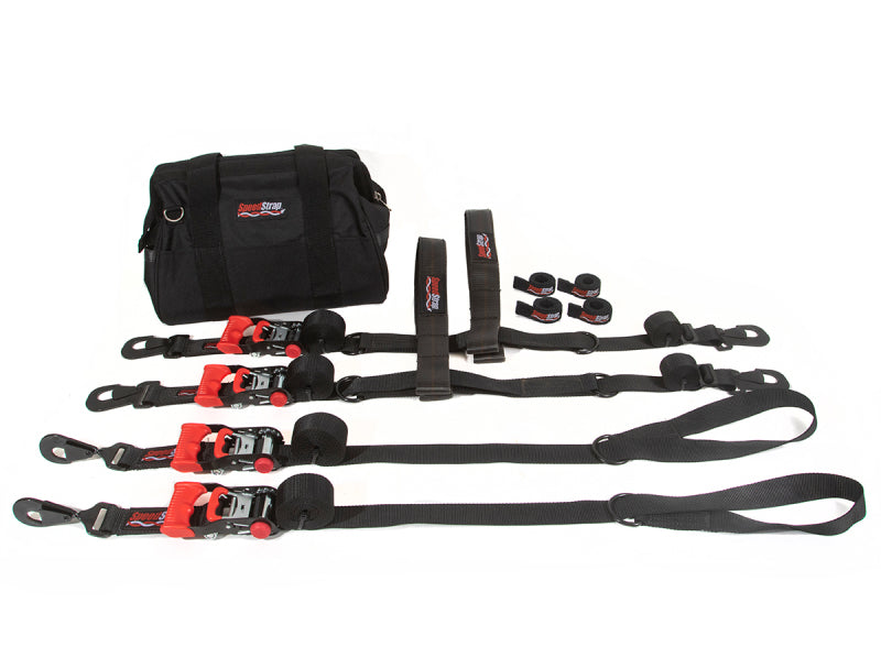SpeedStrap Ultimate UTV Tire Bonnet Kit - Black Cargo Tie-Downs SpeedStrap