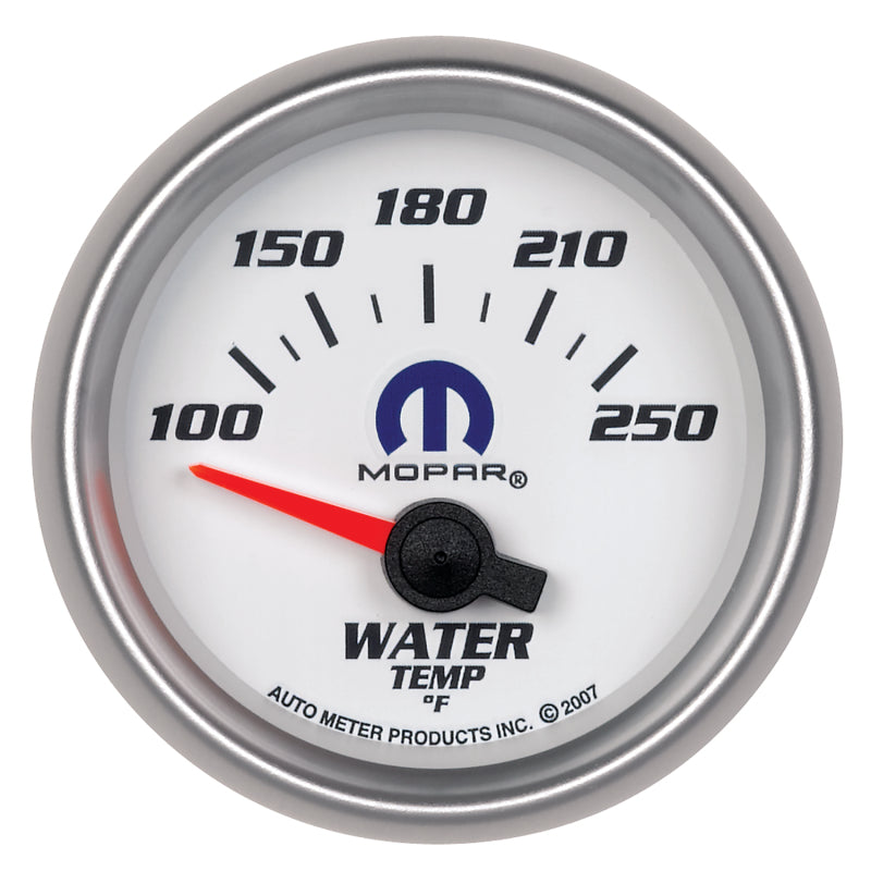 Autometer Mopar 52.4mm SSE 100-250 Degree F Water Temperature Gauge Gauges AutoMeter
