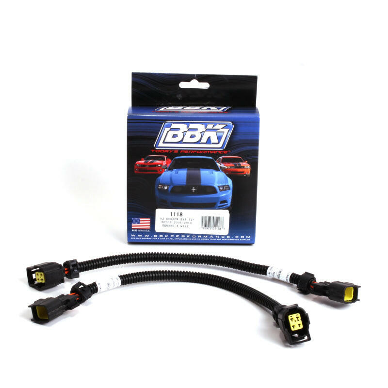 BBK 05-20 Dodge 4 Pin Square Style O2 Sensor Wire Harness Extensions 12 (pair) Gauge Components BBK