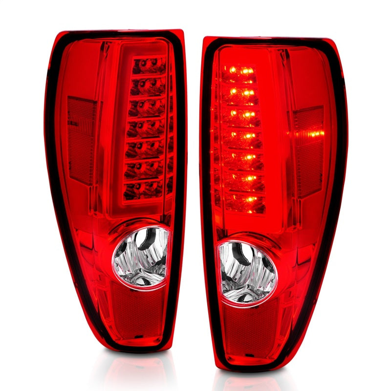 ANZO 2004-2012 Chevrolet Colorado/ GMC Canyon LED Tail Lights w/ Light Bar Chrome Housing Red/Clear Tail Lights ANZO
