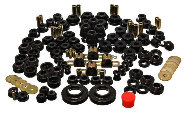 Energy Suspension 97-06 Jeep Wrangler TJ Black Hyper-Flex Master Bushing Set Bushings - Full Vehicle Kits Energy Suspension