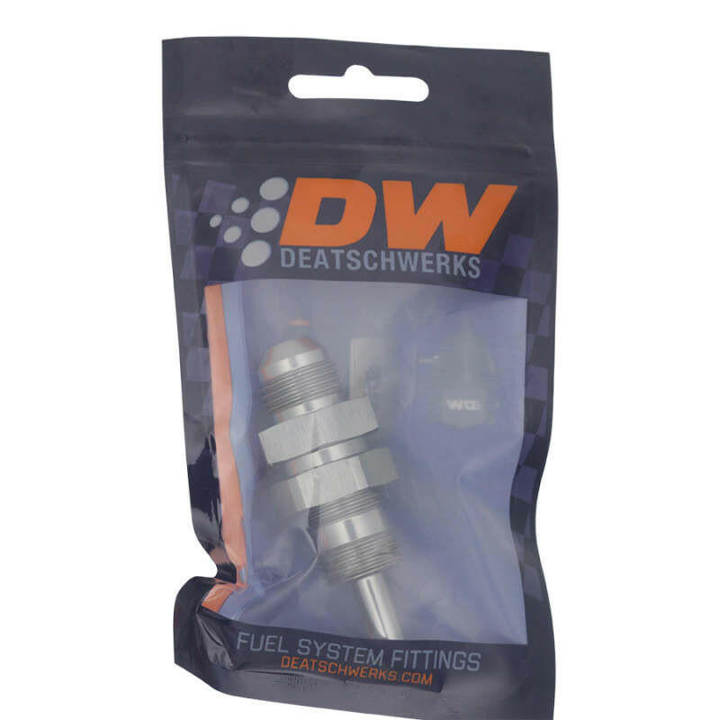DeatschWerks 8AN Male Flare to Straight 5/16in Single Hose Barb - Anodized DW Titanium Fittings DeatschWerks