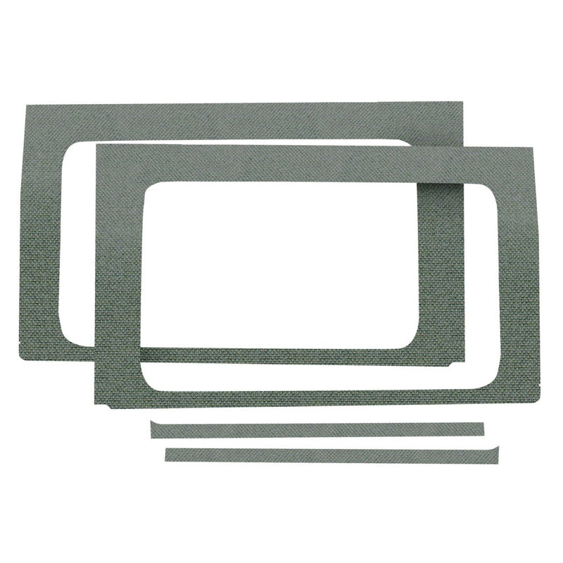 DEI 18-23 Jeep Wrangler JL 4-Door Boom Mat Rear Side Window Trim - 4 Piece - Gray Hard Top Accessories DEI