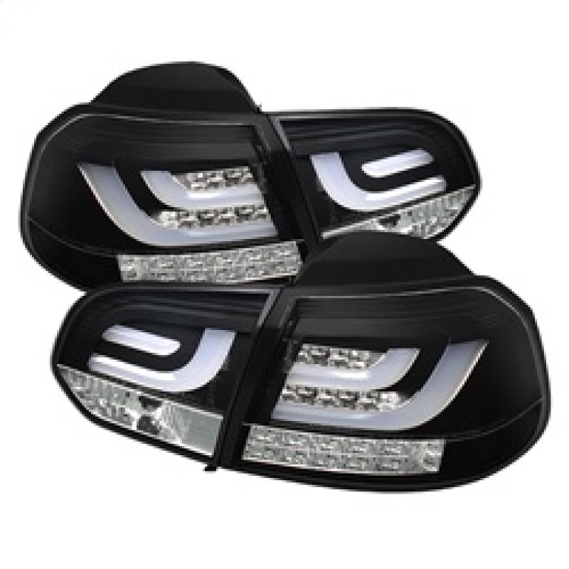 Spyder Volkswagen Golf/GTI 10-13 G2 Type With Light Bar LED Tail Lights Black ALT-YD-VG10-LED-G2-BK Tail Lights SPYDER