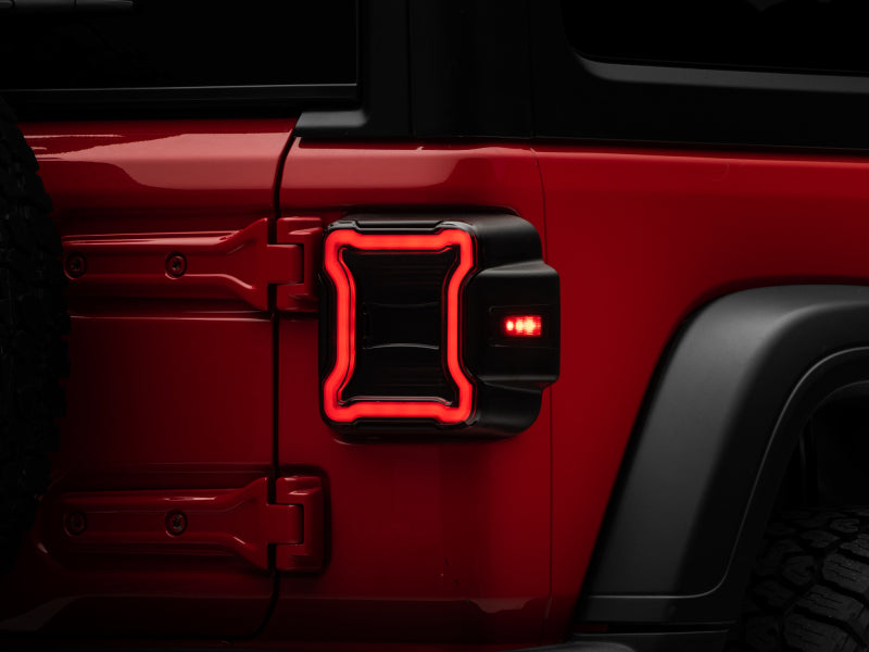 Raxiom 18-22 Jeep Wrangler JL LED Tail Lights- Black Housing (Smoked Lens) Tail Lights Raxiom