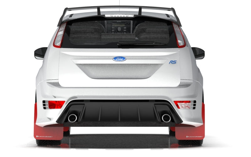 Rally Armor 09-11 Ford Focus MK2 RS Red UR Mud Flap Black Logo Mud Flaps Rally Armor