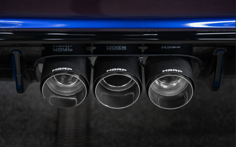 MBRP 23-24 Honda Civic Type R 2.0L T304 SS 3in Cat-Back Exhaust Triple Center Outlet w/ Carbon Tips Catback MBRP