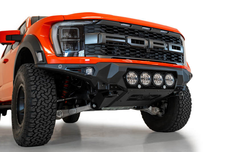 Addictive Desert Designs 2021+ Ford Raptor Bomber Front Bumper w/ 4 Rigid 360 6in Light Mounts Bumpers - Steel Addictive Desert Designs