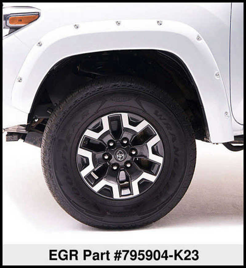 EGR 16+ Nissan Titan XD Bolt-On Look Color Match Fender Flares - Set - Liquid Platinum Metallic Fender Flares EGR