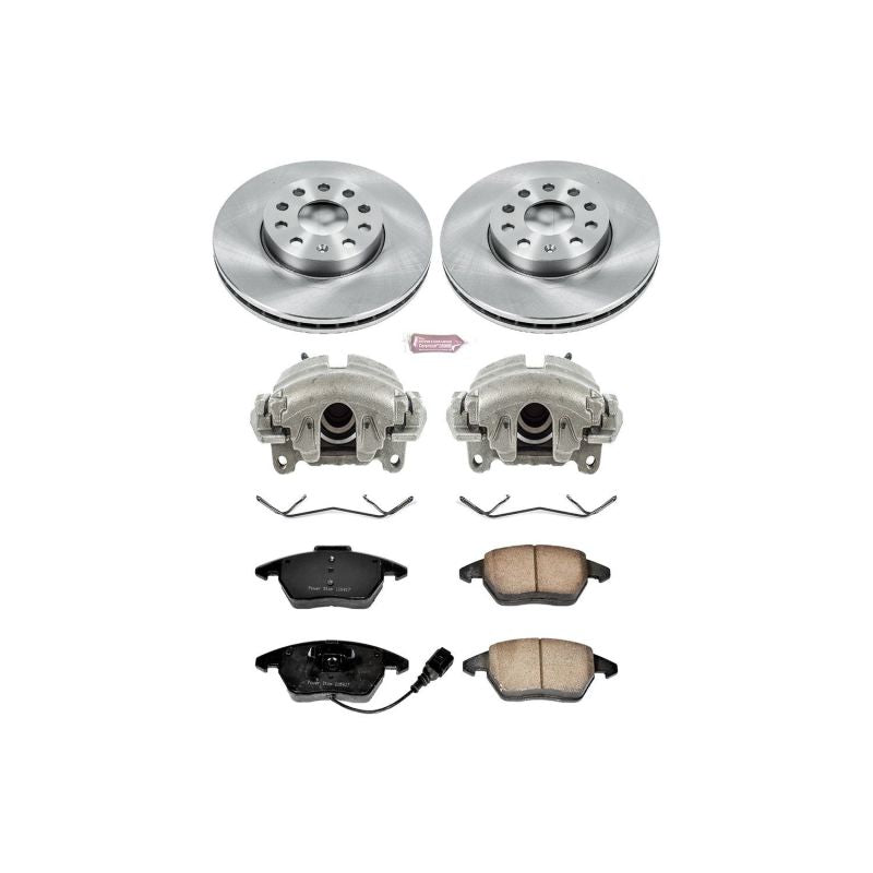 Power Stop 10-12 Audi A3 Front Autospecialty Brake Kit w/Calipers Brake Kits - OE PowerStop