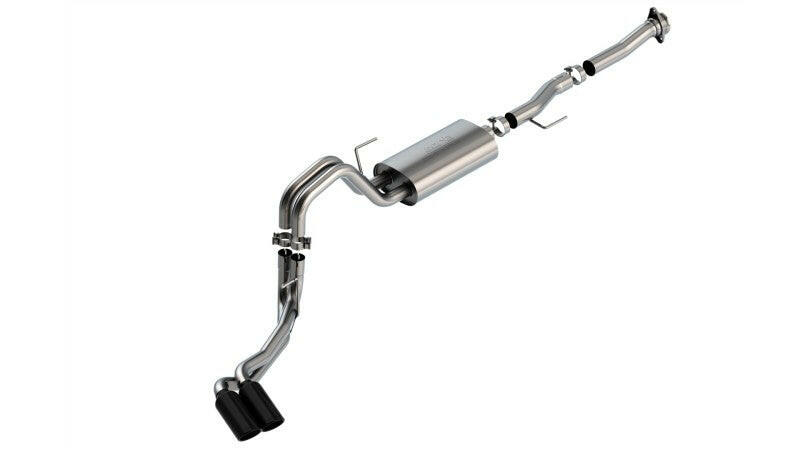 Borla F-150 2021 5.0L 2dr RC SB (122.8 WB) XL/XLT 3/2.25 DSE Cat-Back S-Type Black Chrome Tips Catback Borla