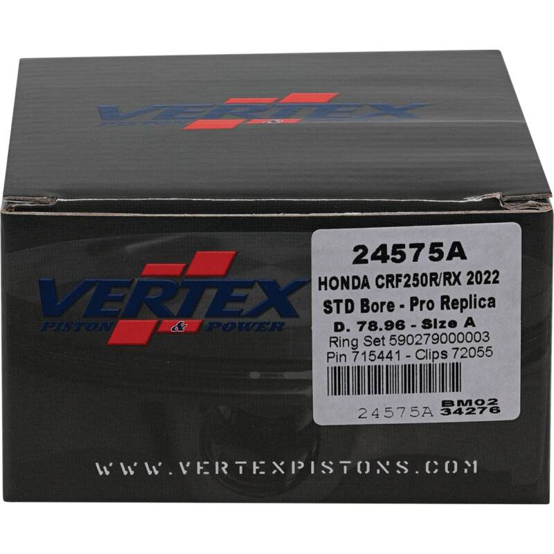 Vertex Piston 22-24 Honda CRF 250 R 250cc Forged Replica Piston Kit Piston Sets - Powersports Vertex Pistons