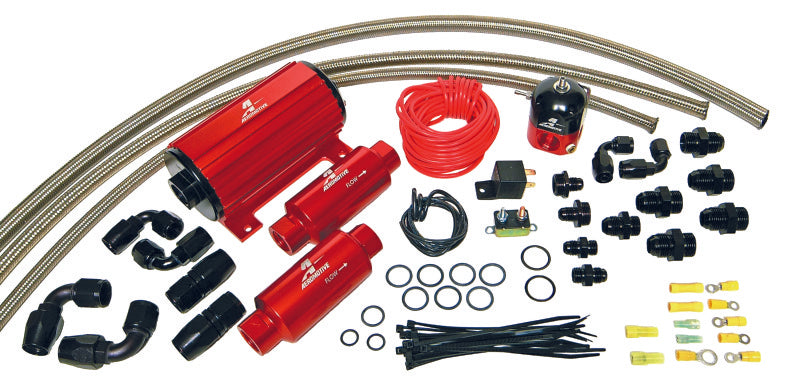 Aeromotive A1000 Carbureted Fuel System Complete (Inc 11101 Pump/13204 Reg/Filters/Hose/Etc.) Fuel Systems Aeromotive