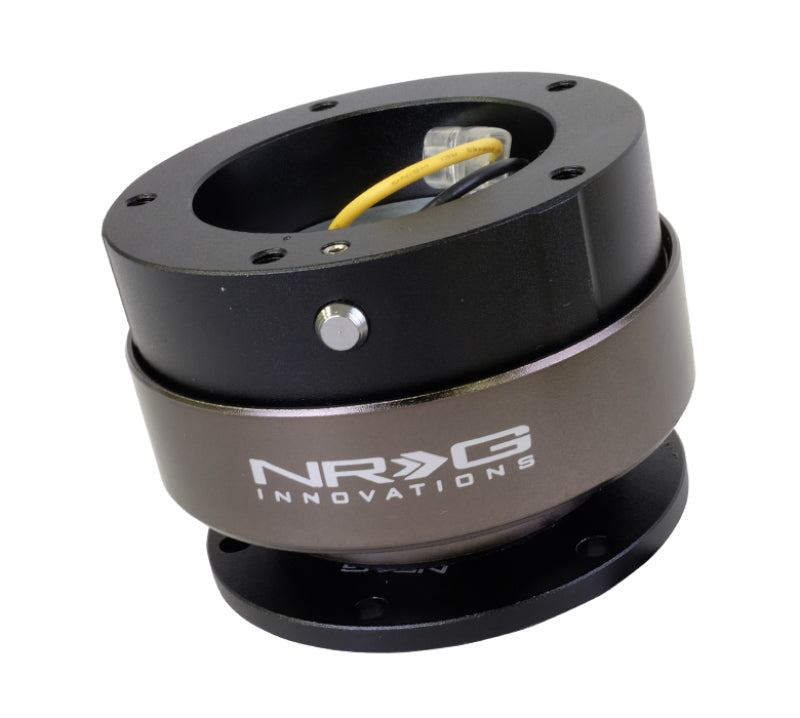 NRG Quick Release Gen 2.0 - Black Body / Titanium Chrome Ring (5 Hole Base 5 Hole Top) Quick Release Adapters NRG