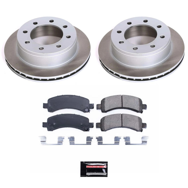 Power Stop 03-16 GMC Savana 3500 Rear Semi-Coated Rotor Kit Brake Kits - Performance Blank PowerStop