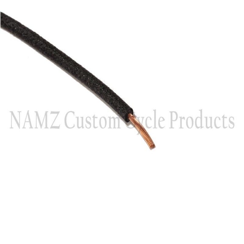 NAMZ OEM Color Cloth-Braided Wire 25ft. Pack 16g - Black Wire Loom NAMZ