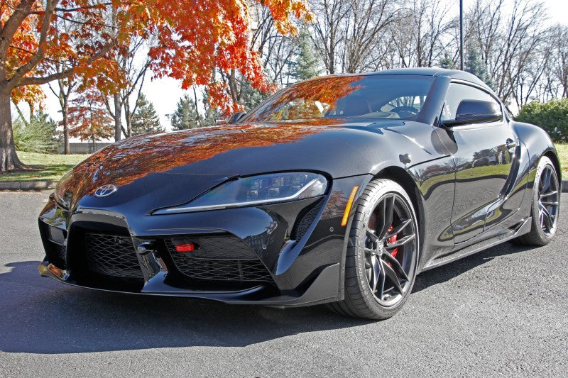 PERRIN 20-25 Toyota Supra Tow Hook Kit (Front) - Red Tow Hooks Perrin Performance