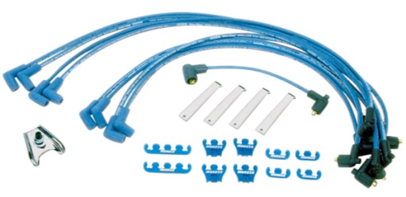 Moroso Mopar Ignition Wire Dress-Up Kit - Blue Max - Spiral Core Spark Plug Wire Sets Moroso