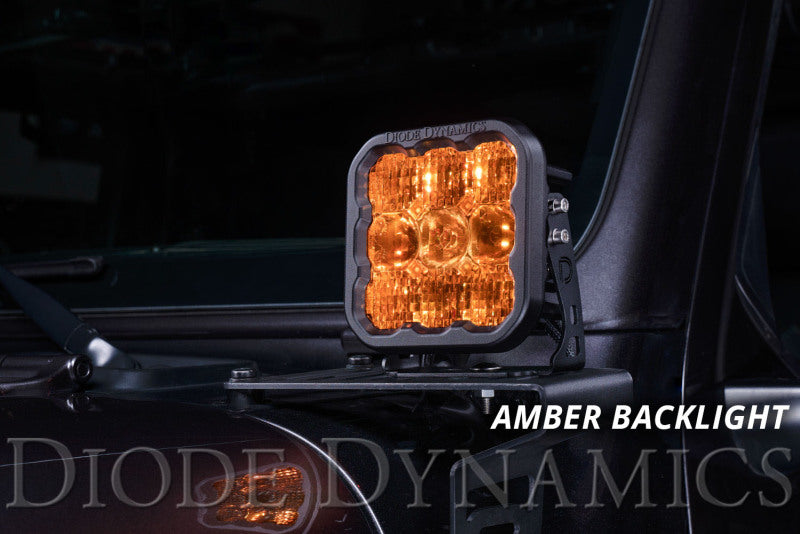 Diode Dynamics SS5 LED Pod Pro - Yellow Driving (Single) Light Accessories and Wiring Diode Dynamics
