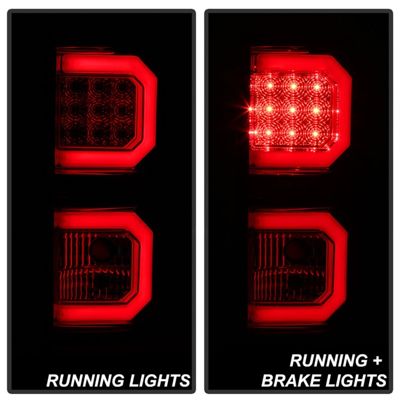 Spyder 07-13 Toyota Tundra V2 Light Bar LED Tail Lights - Red Clear ALT-YD-TTU07V2-LB-RC Tail Lights SPYDER