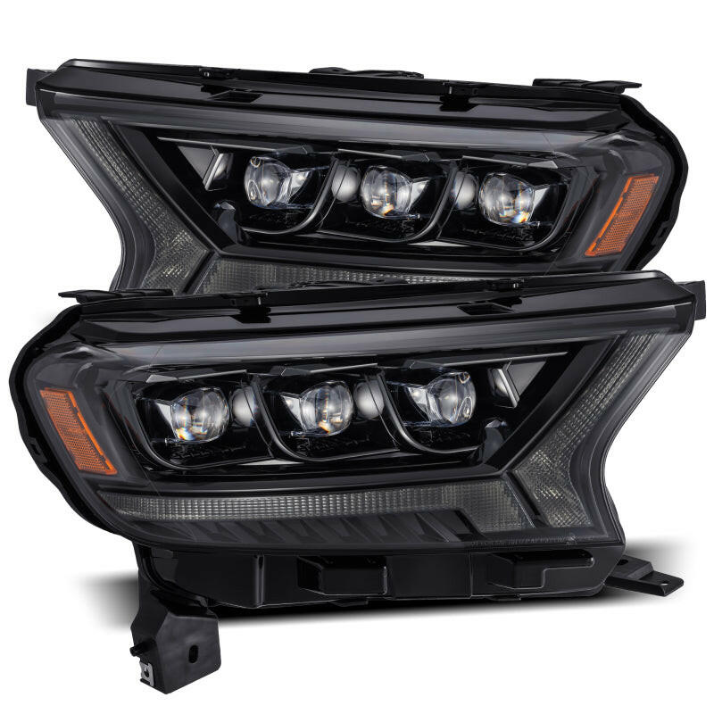 AlphaRex 19-21 Ford Ranger NOVA LED Proj Headlight Plnk Style Alpha Blk w/Activ Light/Seq Signal/DRL Headlights AlphaRex