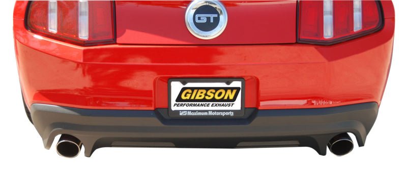 Gibson 11-14 Ford Mustang GT 5.0L 2.5in Axle-Back Dual Exhaust - Stainless Axle Back Gibson