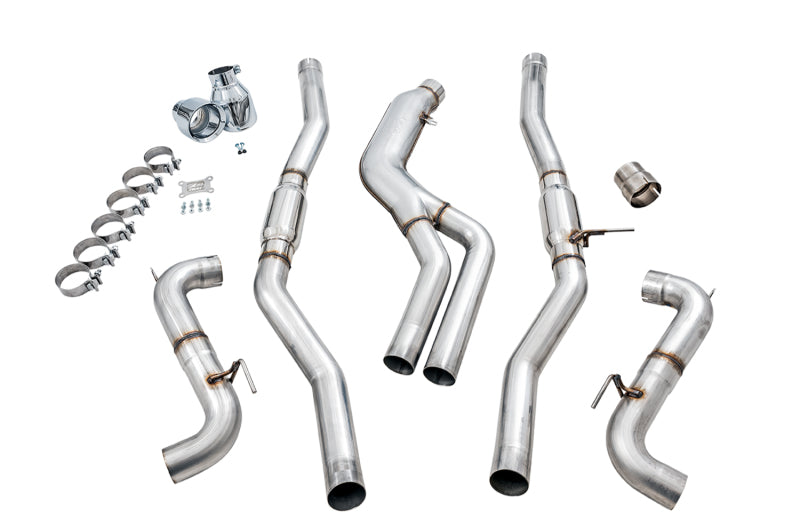AWE Tuning 2020 Toyota Supra A90 Track Edition Exhaust - 5in Chrome Silver Tips Catback AWE Tuning
