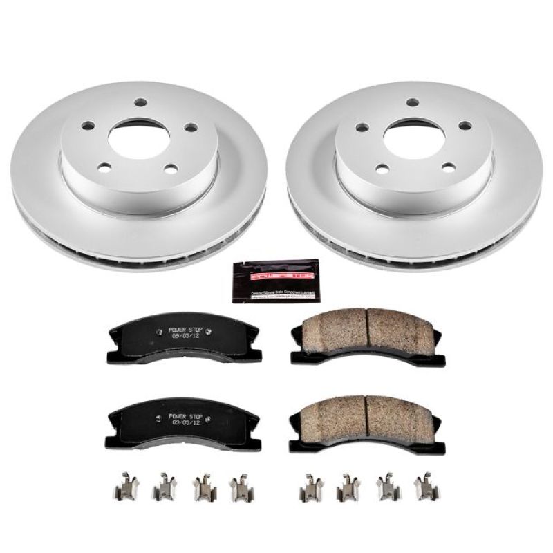 Power Stop 99-04 Jeep Grand Cherokee Front Z17 Evolution Geomet Coated Brake Kit Brake Kits - Performance Blank PowerStop