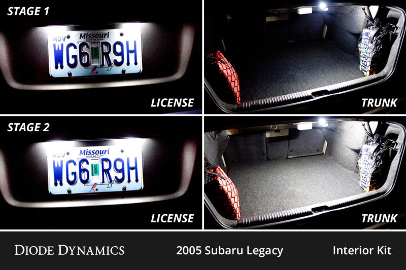 Diode Dynamics 05-09 Subaru Legacy Interior LED Kit Cool White Stage 1 Dash & Interior Trim Diode Dynamics