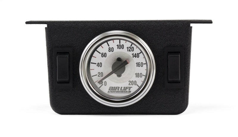 Air Lift Dual Needle Gauge Panel With Two Switches- 200 PSI Gauges Air Lift
