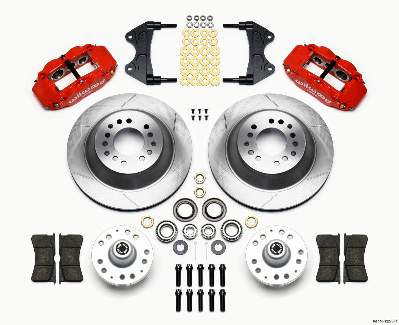 Wilwood Narrow Superlite 6R Front Hub & 1PC Rtr Kit 12.88in-Red WWE ProSpindle Big Brake Kits Wilwood