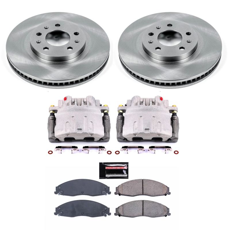 Power Stop 03-07 Cadillac CTS Front Autospecialty Brake Kit w/Calipers Brake Kits - OE PowerStop
