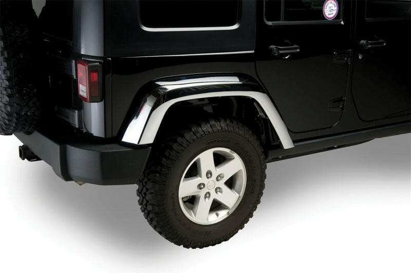 Putco 07-18 Jeep Wrangler Chrome ABS Fender Flares Exterior Trim Putco