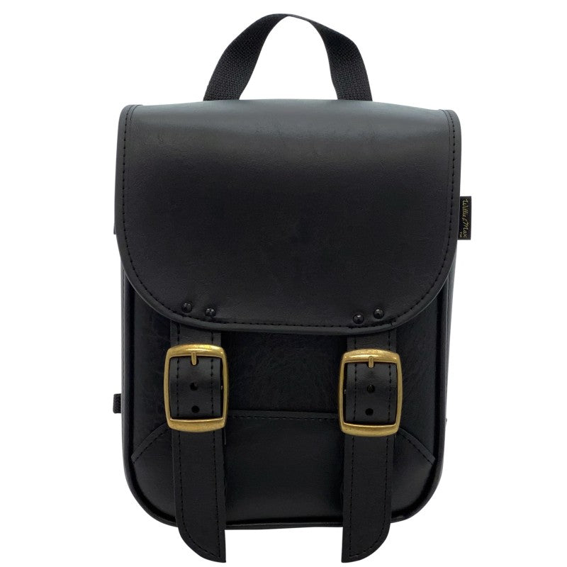 Willie & Max Universal Brass Monkey Sissy Bar Bag (8 inches L x 10 inches H x 4.5 inches W) - Black Bags - Bike Bags Willie & Max