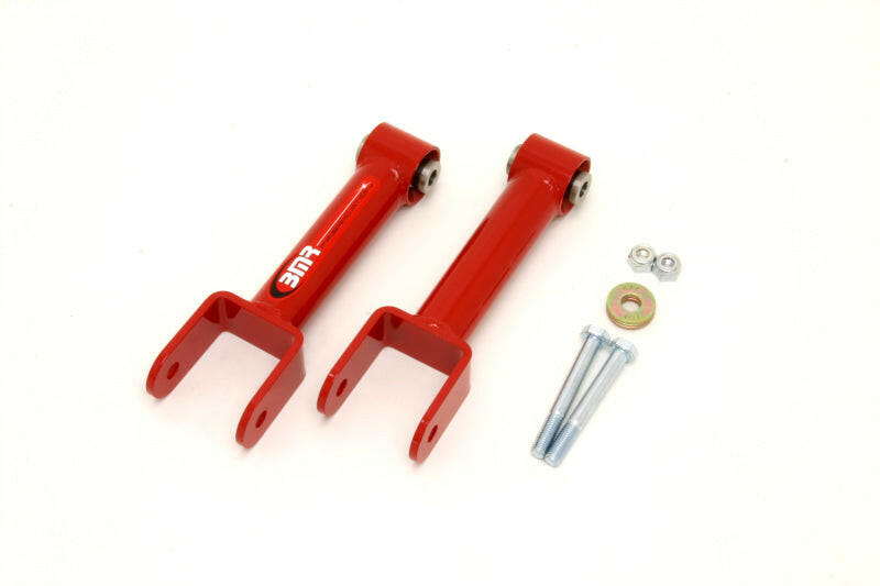 BMR 79-04 Fox Mustang Upper Control Arms Non-Adj. w/ Spherical Bearings - Red Control Arms BMR Suspension