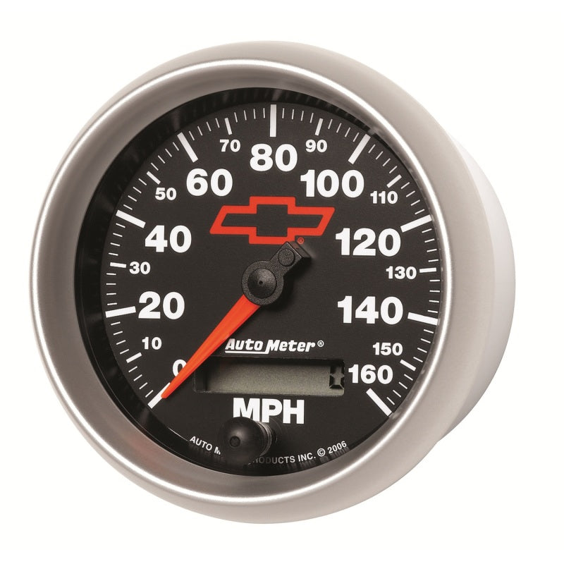 Autometer Speedometer 3-3/8in, 0-160 MPH, Elec. Programmable - Bowtie Black Gauges AutoMeter
