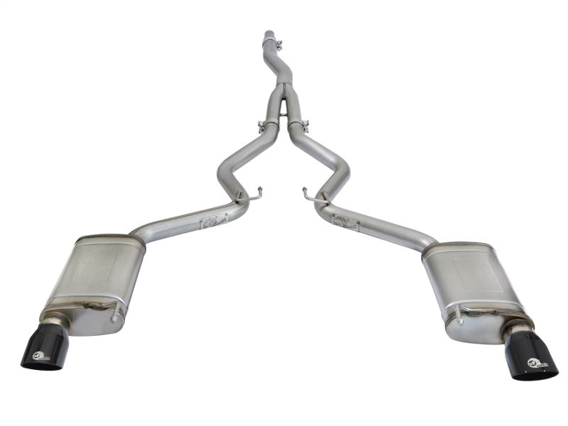 aFe MACHForce XP Exhausts Cat-Back SS-304 EXH w/ Black Tips 15-16 Ford Mustang EcoBoost 2.3L (t) Catback aFe