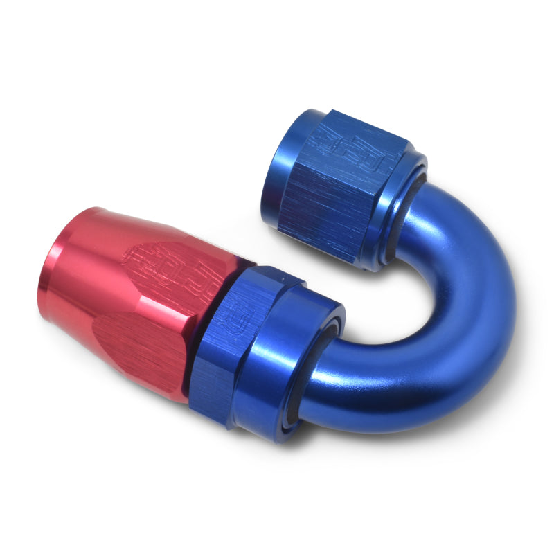 Russell Performance -6 AN Red/Blue 180 Degree Full Flow Swivel Hose End (With 9/16in Radius) Fittings Russell