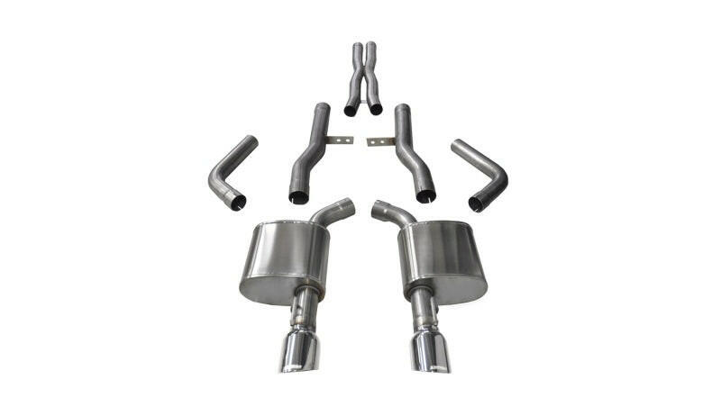 Corsa 2015-2023 Dodge Charger SRT/Scat Pack/R/T 6.4L Polished Xtreme Cat-Back Exhaust Catback CORSA Performance
