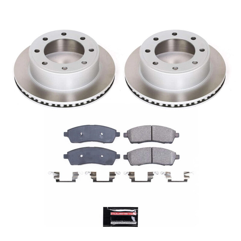 Power Stop 99-04 Ford F-350 Super Duty Rear Semi-Coated Rotor Kit Brake Kits - Performance Blank PowerStop